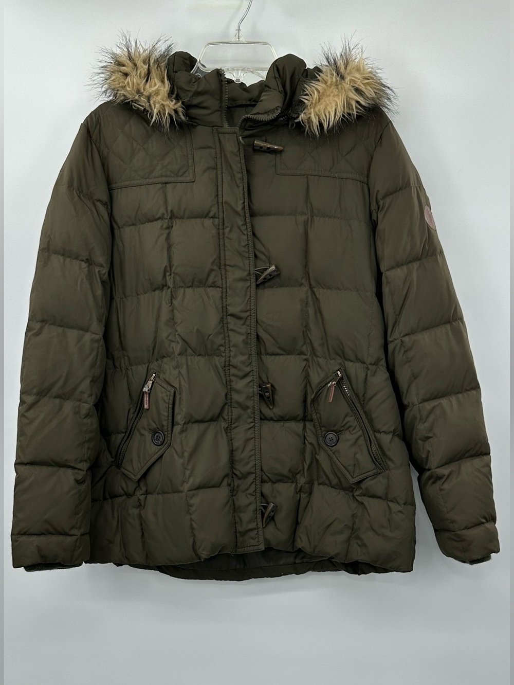 Lauren Ralph Lauren Army Green Winter Down Filled Puffer Jacket size L